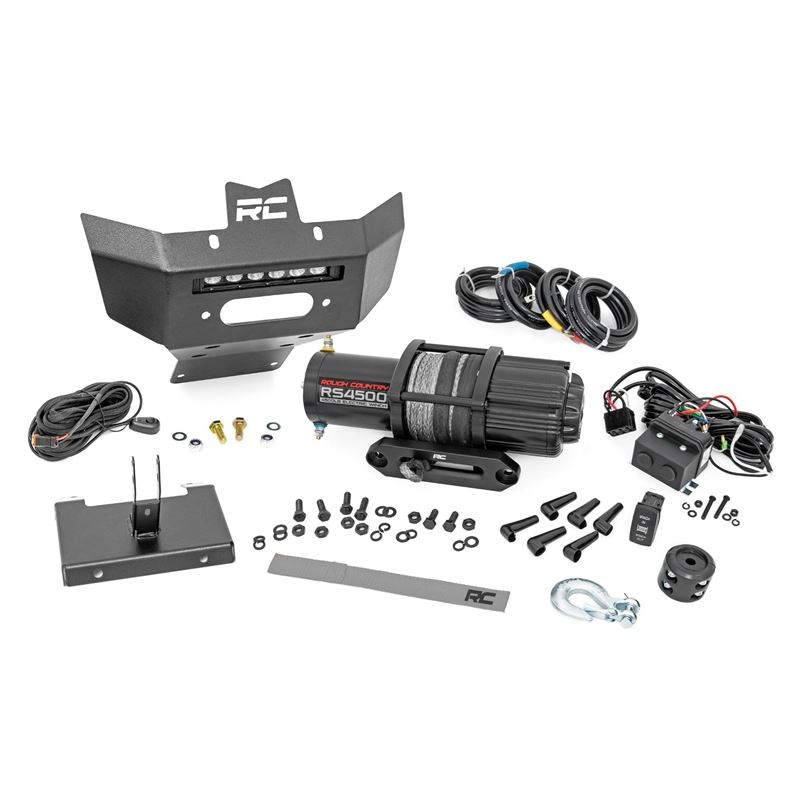 Winch Bumper 4500-Lb Winch Black Series LED 6