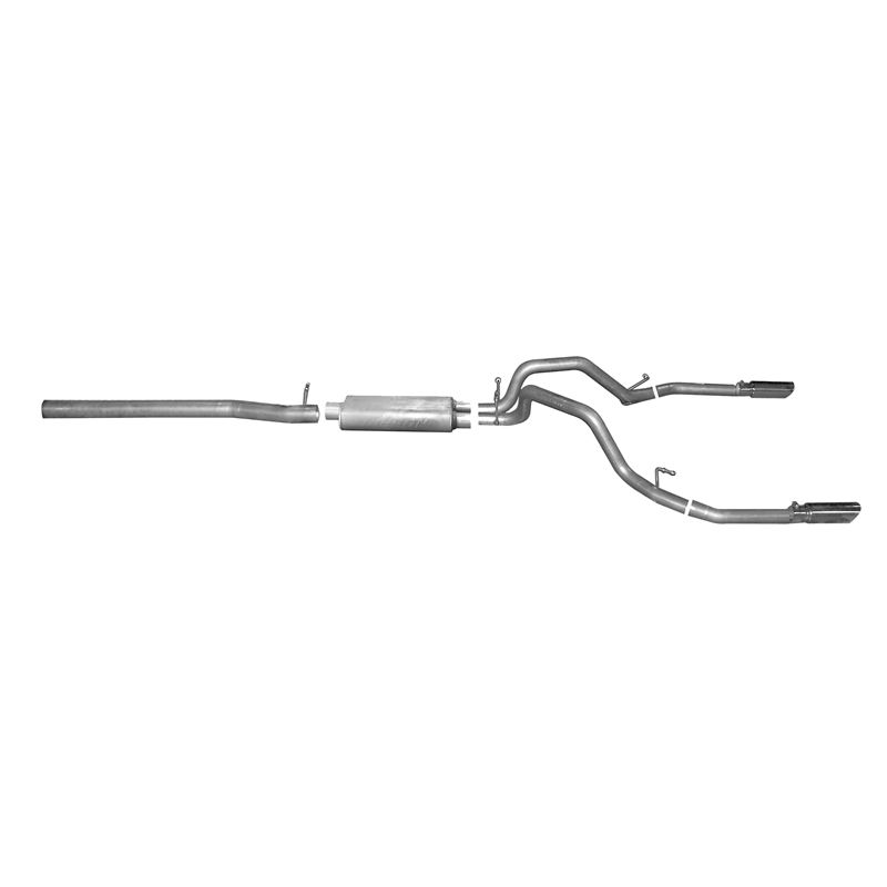 Cat Back Dual Split Exhaust System, Stainless 6567