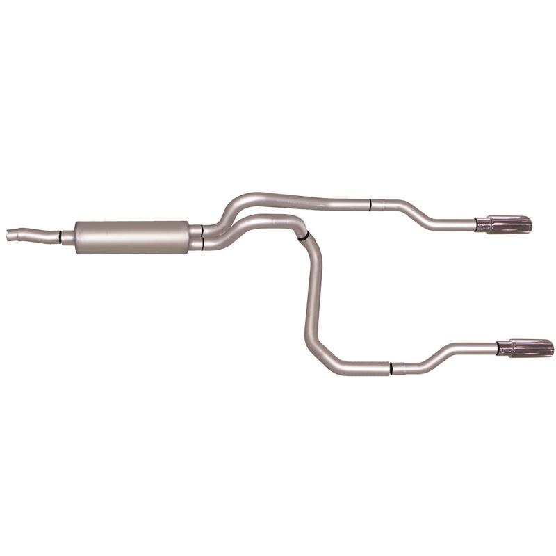 Cat Back Dual Split Exhaust System, Stainless 6651