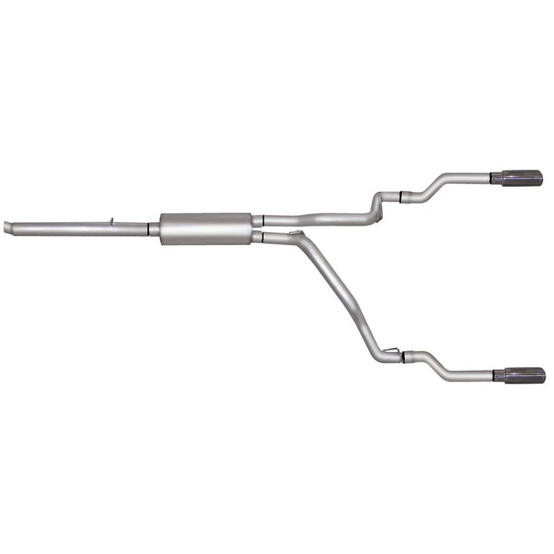 Cat Back Dual Split Exhaust System, Stainless 6653