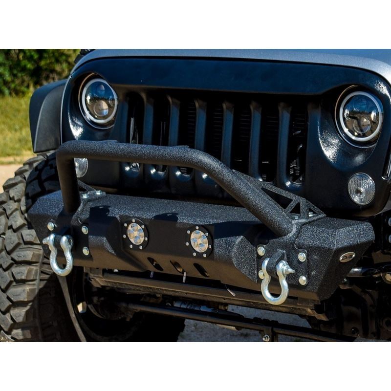 Dv8 Offroad Jeep Jk Front Bumper Wled Lights 07 18 Wrangler Jk Steel 5295