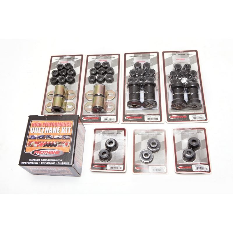 Total Bushing Kit, Black; 76-79 Jeep CJ5/CJ7