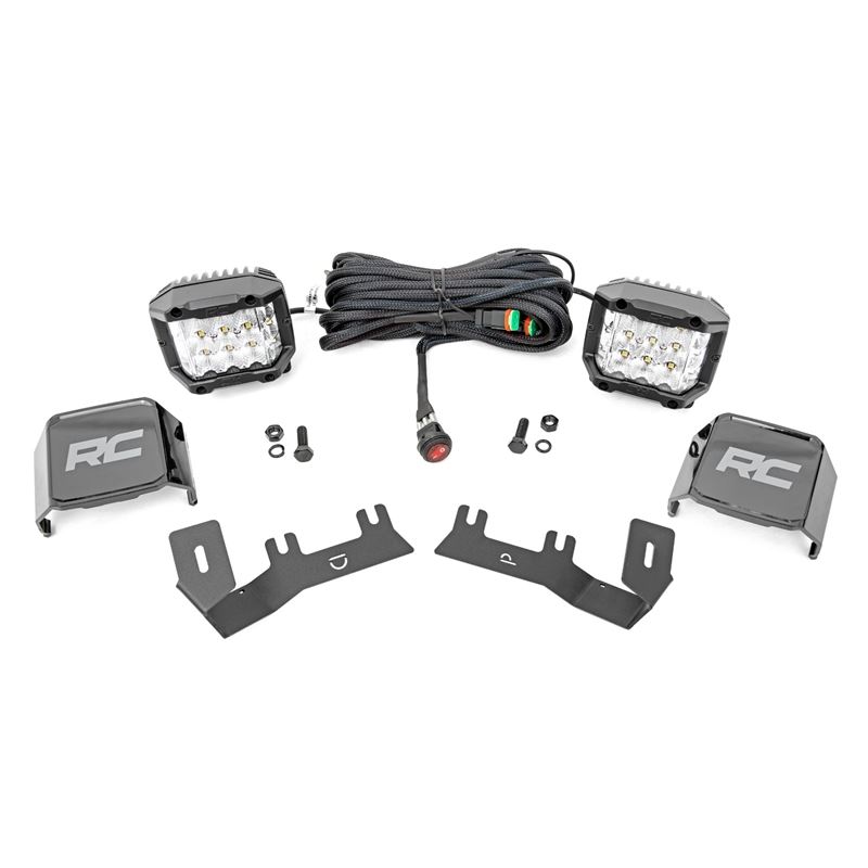 LED Ditch Light Kit 3in OSRAM Pair Wide Chevy/GMC