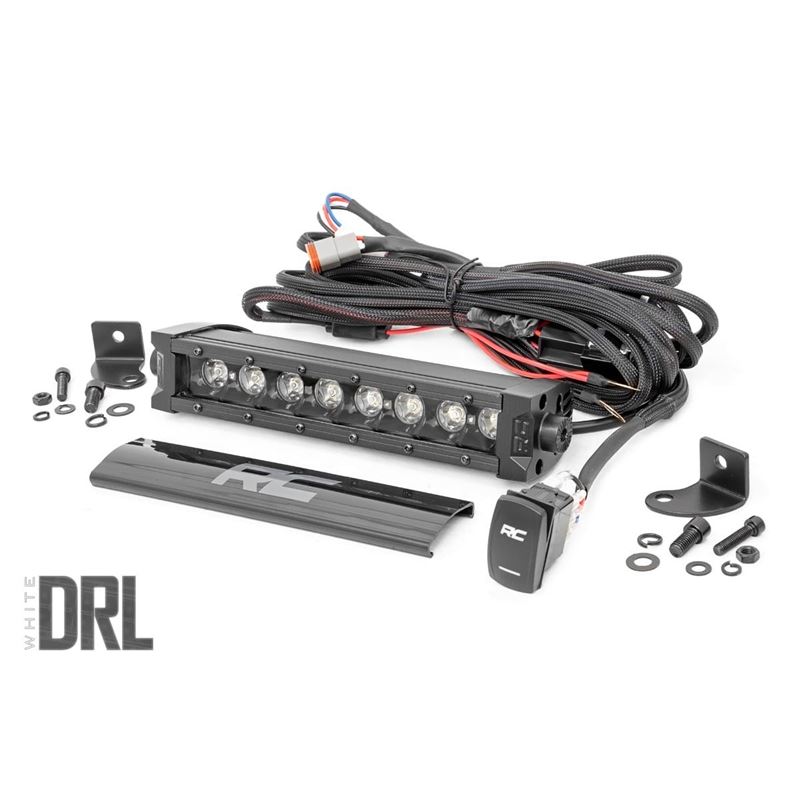 8 Inch Black Series LED Light Bar Single Row Cool