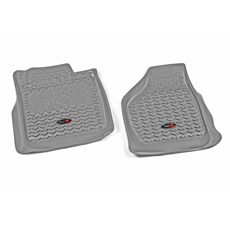 Floor Liners, Front, Gray; 08-10 Ford F-250/F-350