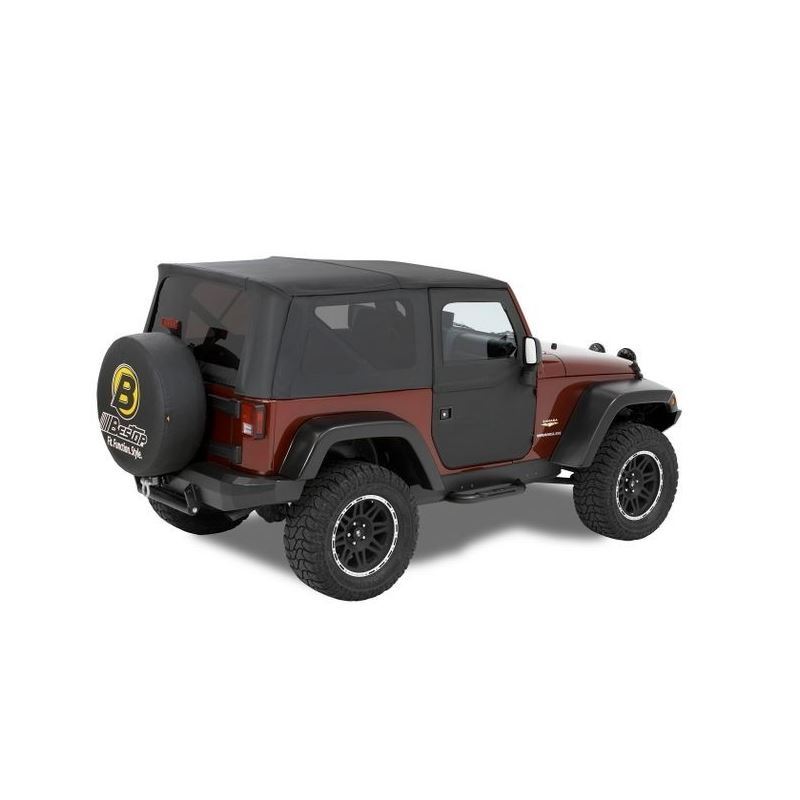 2-piece full Fabric Doors; Front - Jeep 2007-2018