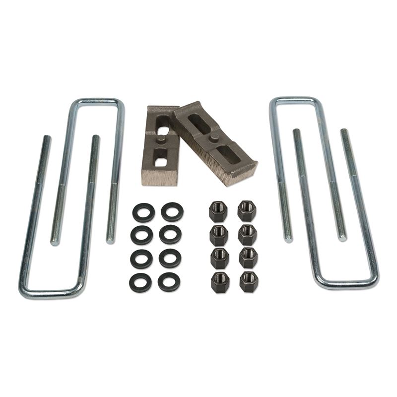 Rear Block and U-Bolt Kit 1 Inch 01-10 Chevy Silve