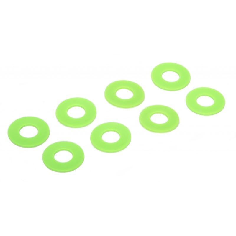 D-RING / Shackle Washers Set Of 8 Fl. Green