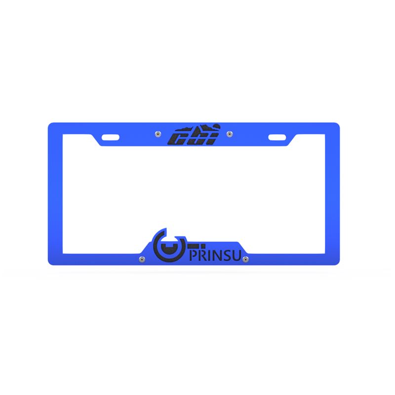 License Plate Cover Blue/Gray