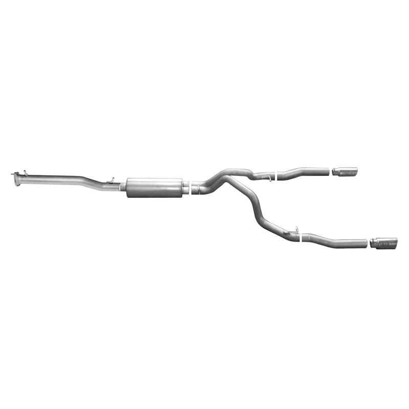 Cat Back Dual Split Exhaust System, Stainless 6566