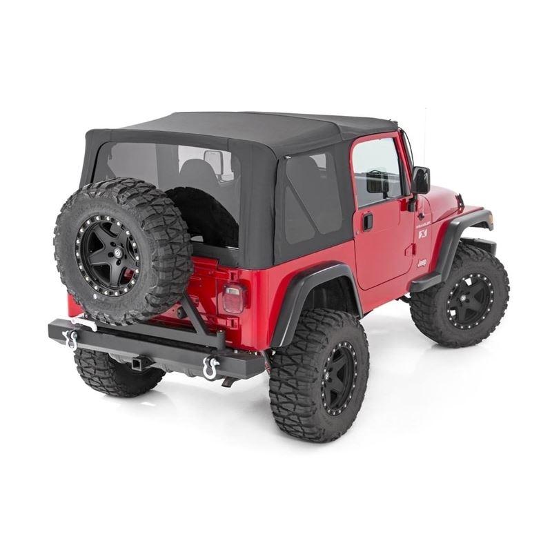 Soft Top Replacement Black Half Doors Jeep Wrangle