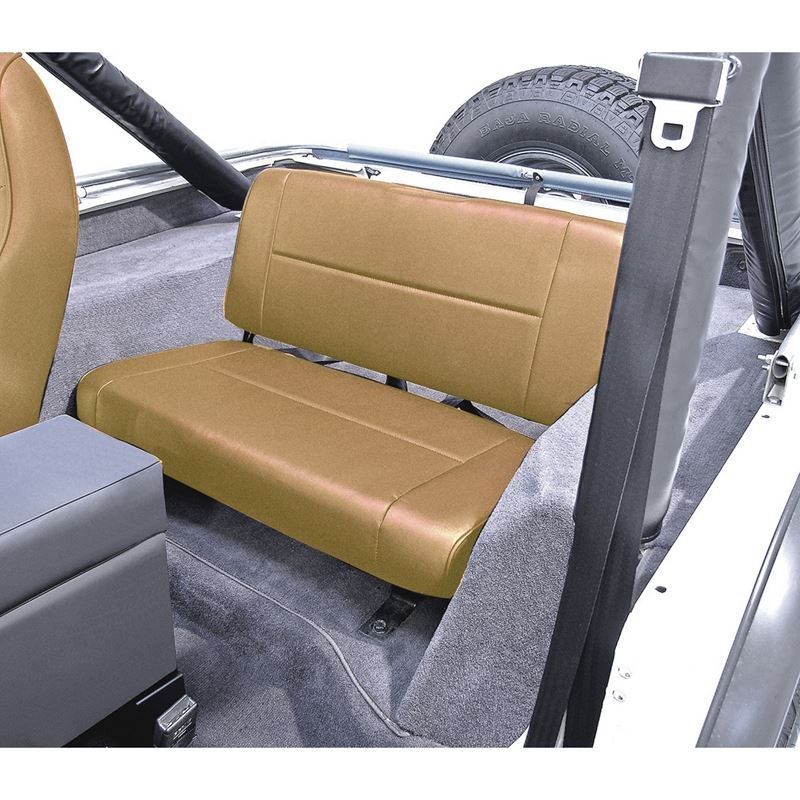 Fixed Rear Seat, Tan; 55-95 Jeep CJ/Wrangler YJ