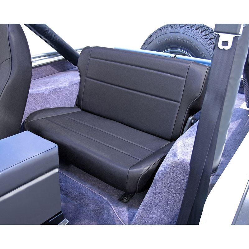 Fold and Tumble Rear Seat, Black Denim; 76-95 Jeep
