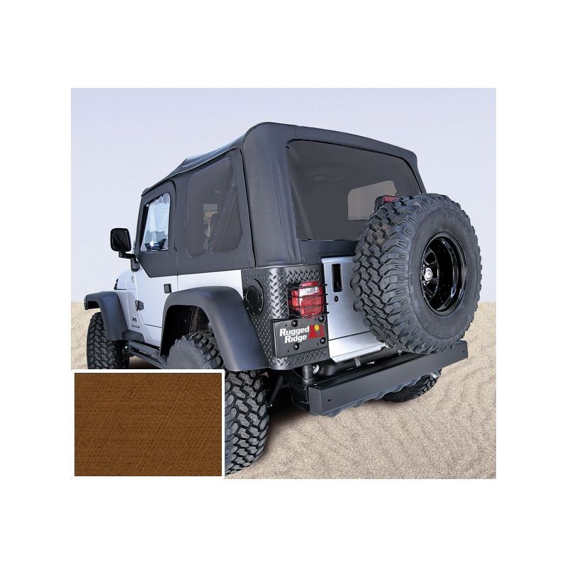 XHD Soft Top, Tan, Tinted Windows; 97-06 Jeep Wran
