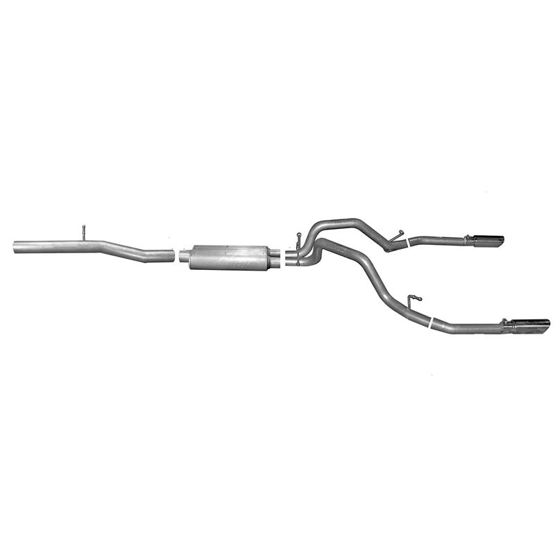 Cat Back Dual Split Exhaust System, Stainless 6565