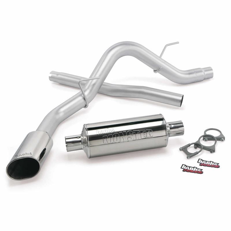Monster Exhaust System, Single Exit, Chrome Obroun