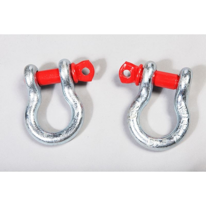 D-Ring Shackles, 3/4-Inch, Silver with Red pin, St