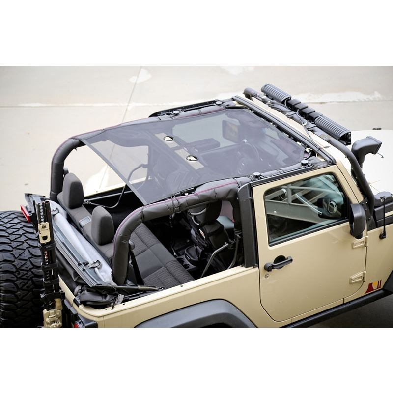 Eclipse Sun Shade, Black, 2 Door; 07-16 Jeep Wrang