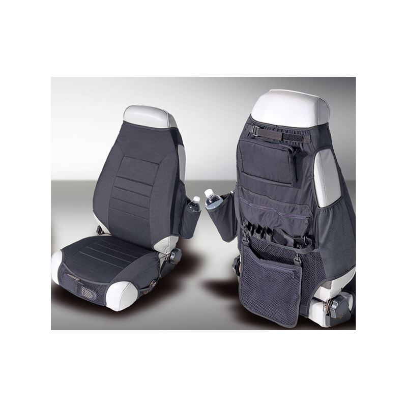 Fabric Seat Protectors, Black; 76-06 Jeep CJ/Wrang