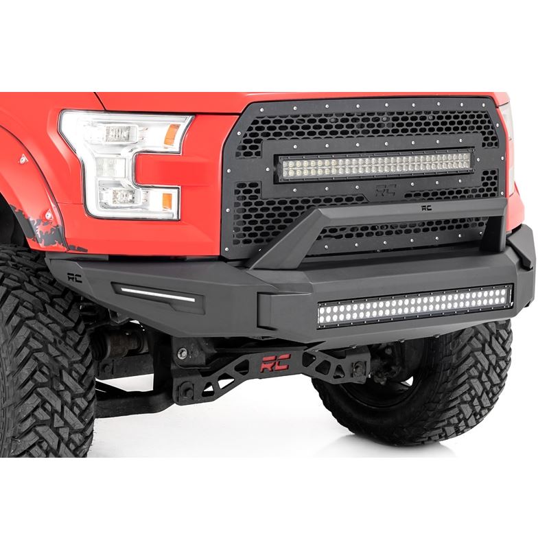 Front Modular Bumper w/Skidplate and 30 Inch LED L
