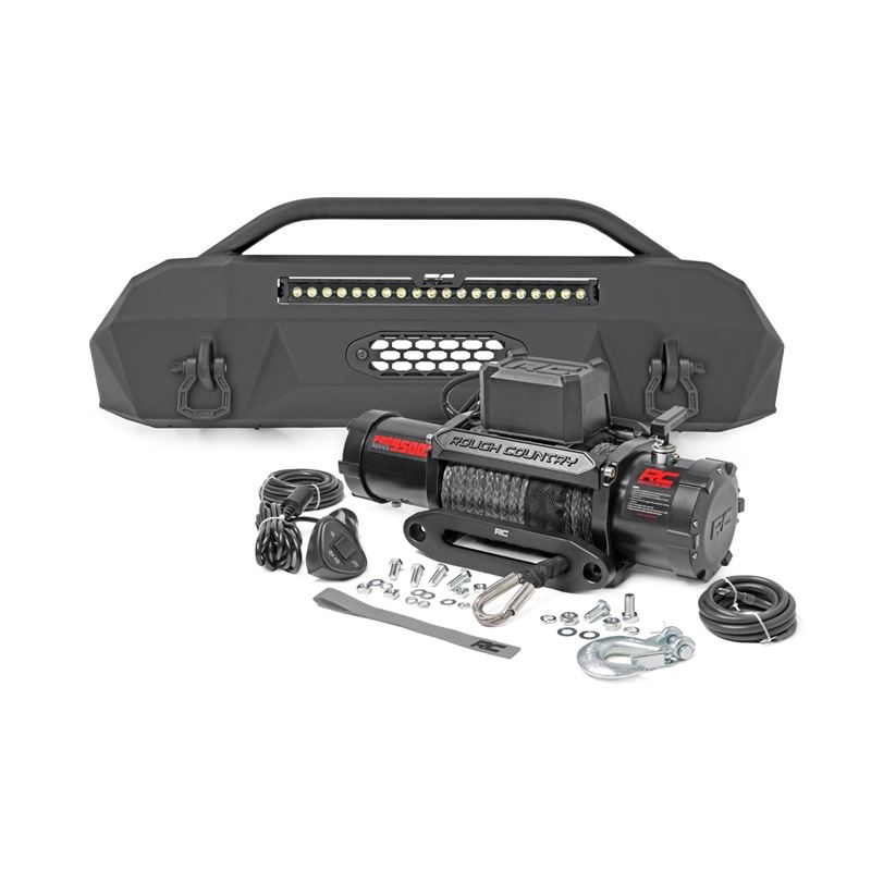 Front Bumper Hybrid with 9500-Lb Pro Series Winch