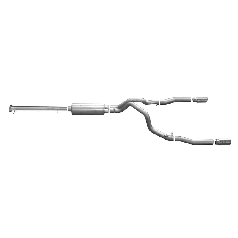 Cat Back Dual Split Exhaust System, Stainless 6564