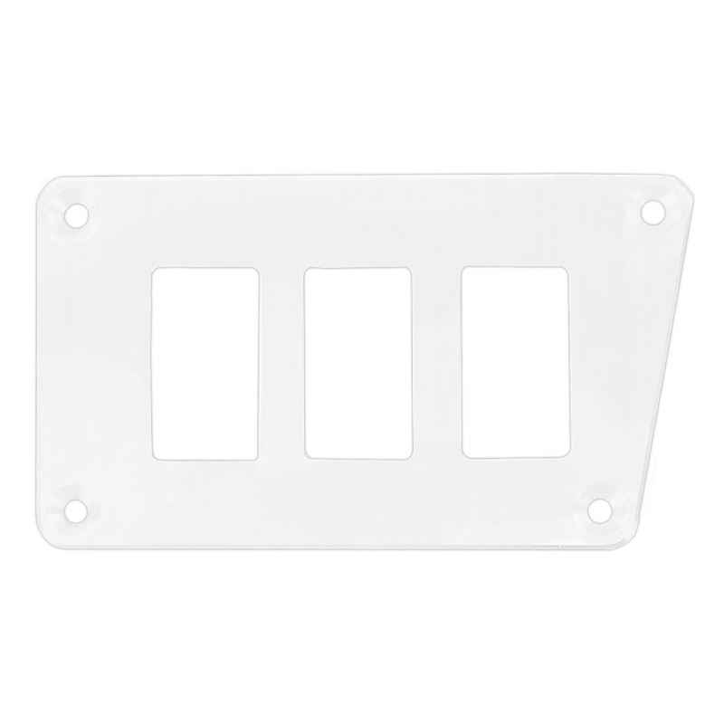 Left Side 3 Switch Dash Plate for Polaris RZR Whit