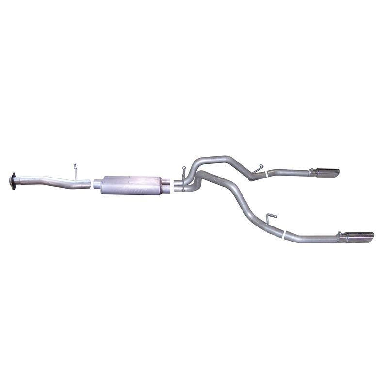 Cat Back Dual Split Exhaust System, Stainless 6563