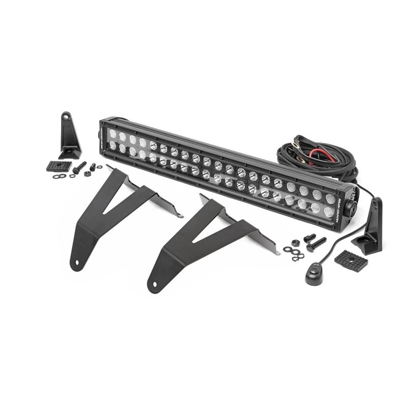 LED Light Kit Bumper Mount 20" Black Dual Row