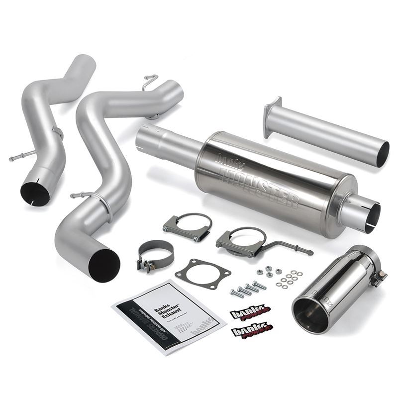 Monster Exhaust System, Single Exit, Chrome Round