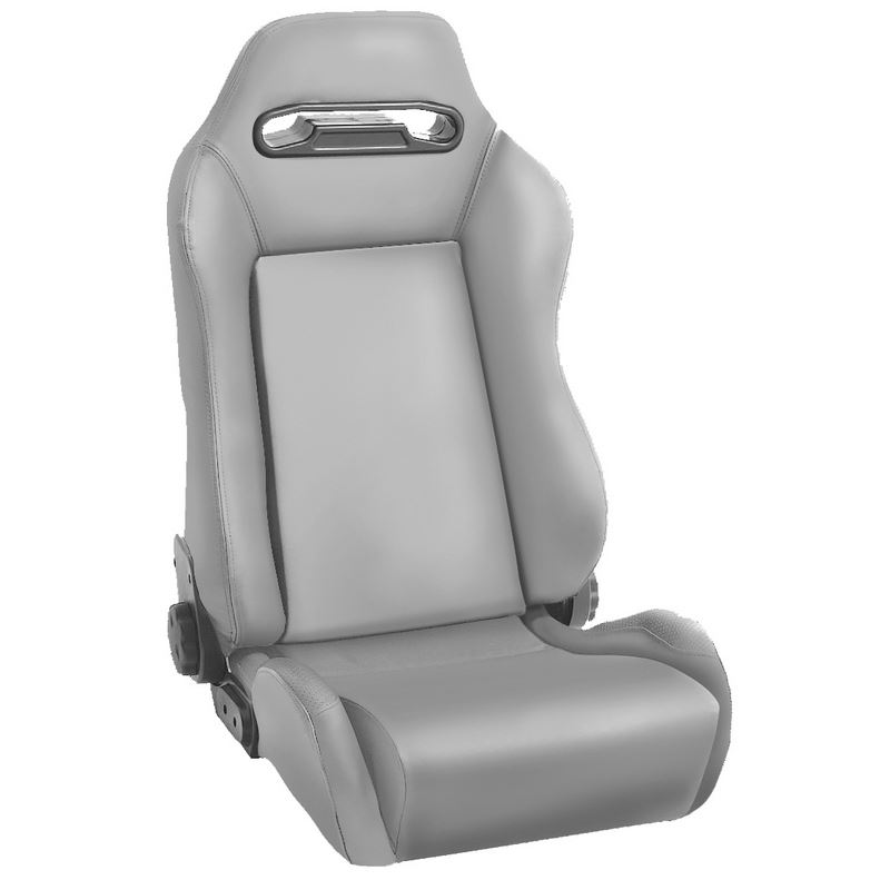 Sport Front Seat, Reclinable, Gray; 76-02 Jeep CJ/