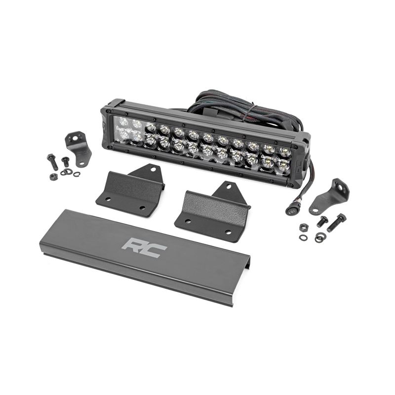 12" DRL LED Light Kit Hood Mount Dual Row Int