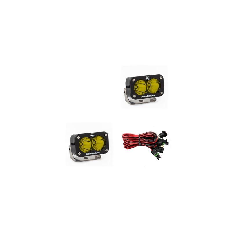 LED Light Pods Amber Lens Spot Pattern Pair S2 Pro