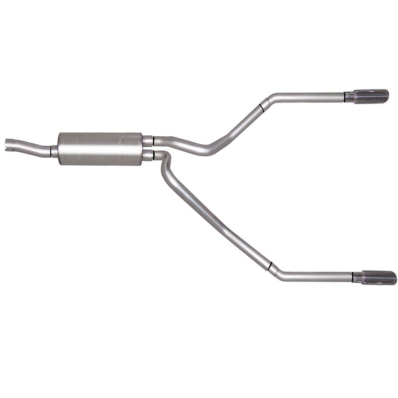 Cat Back Dual Split Exhaust System, Stainless 6950