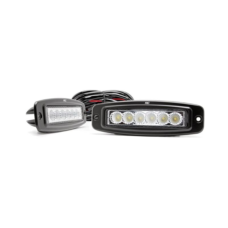 6 Inch Chrome Series LED Lights Flush Mount Pair (