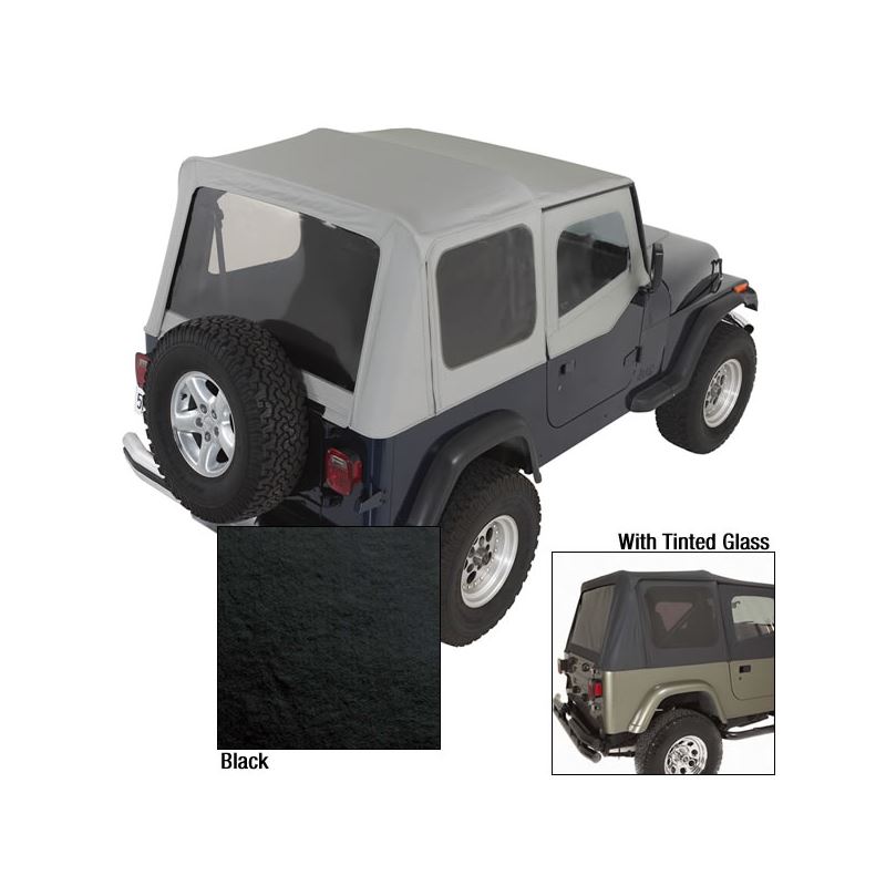 XHD Soft Top, Black, Tinted Windows; 88-95 Jeep Wr
