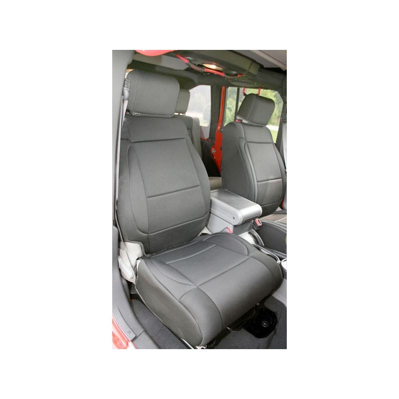 Neoprene Front Seat Covers, Black; 11-16 Jeep Wran