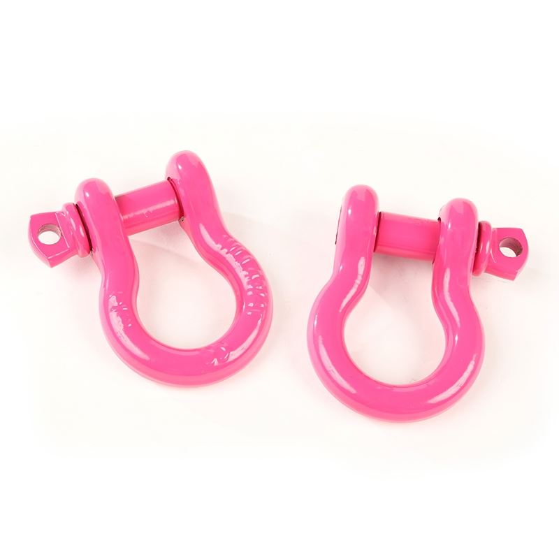 D-Ring Shackles, 3/4-Inch, Pink, Steel, Pair