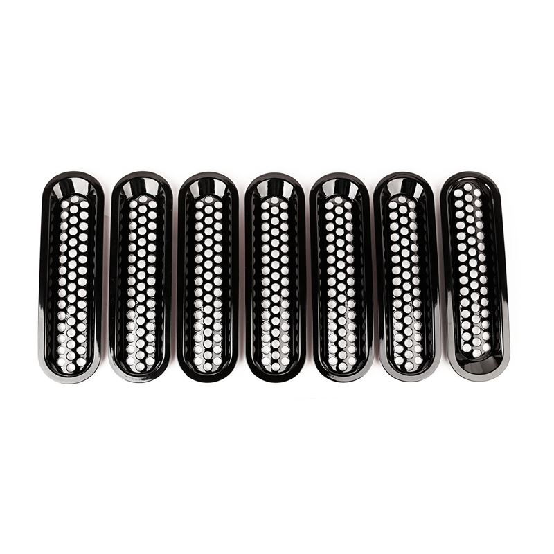 Grille Insert Kit, Perforated, Black; 07-18 Jeep W