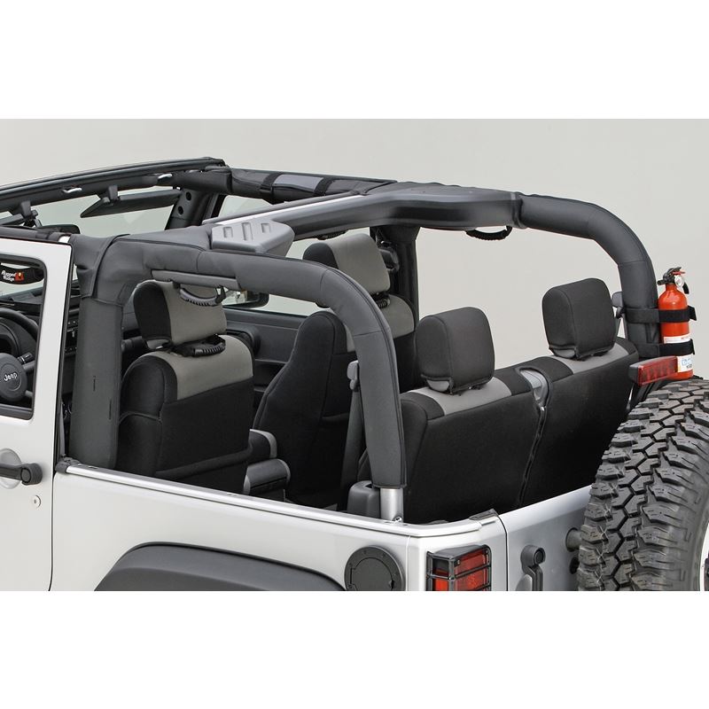 Roll Bar Cover, Black Polyester; 07-16 Jeep Wrangl