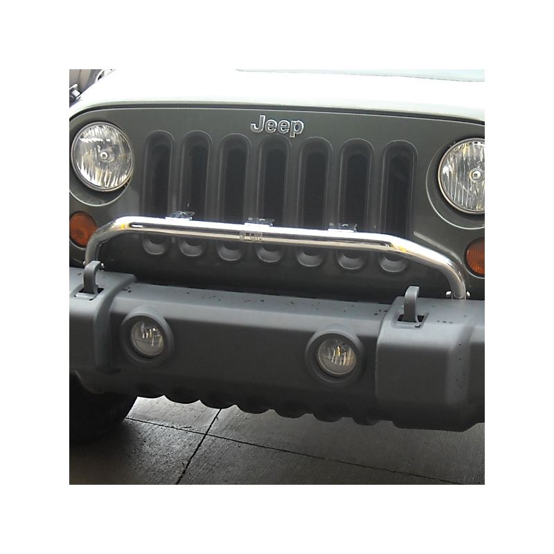 Bumper Mounted Light Bar, Stainless Steel; 07-16 J