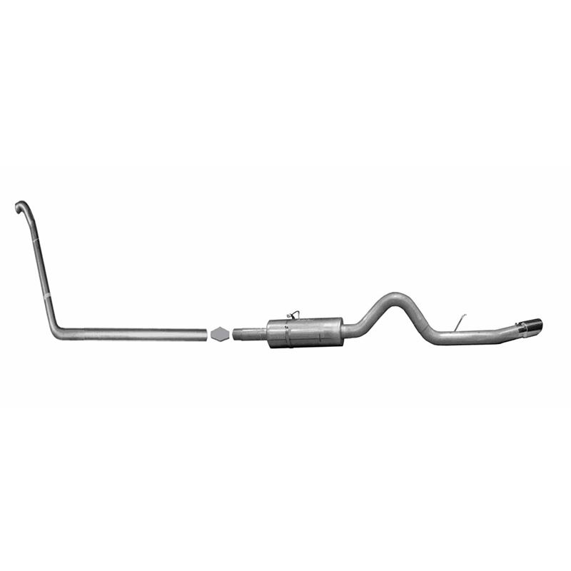 Turbo Back Single Exhaust System, Stainless 619505
