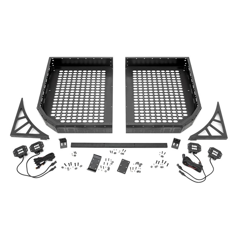 Cargo Rack Dual 2" Black LED Pairs Flush Moun