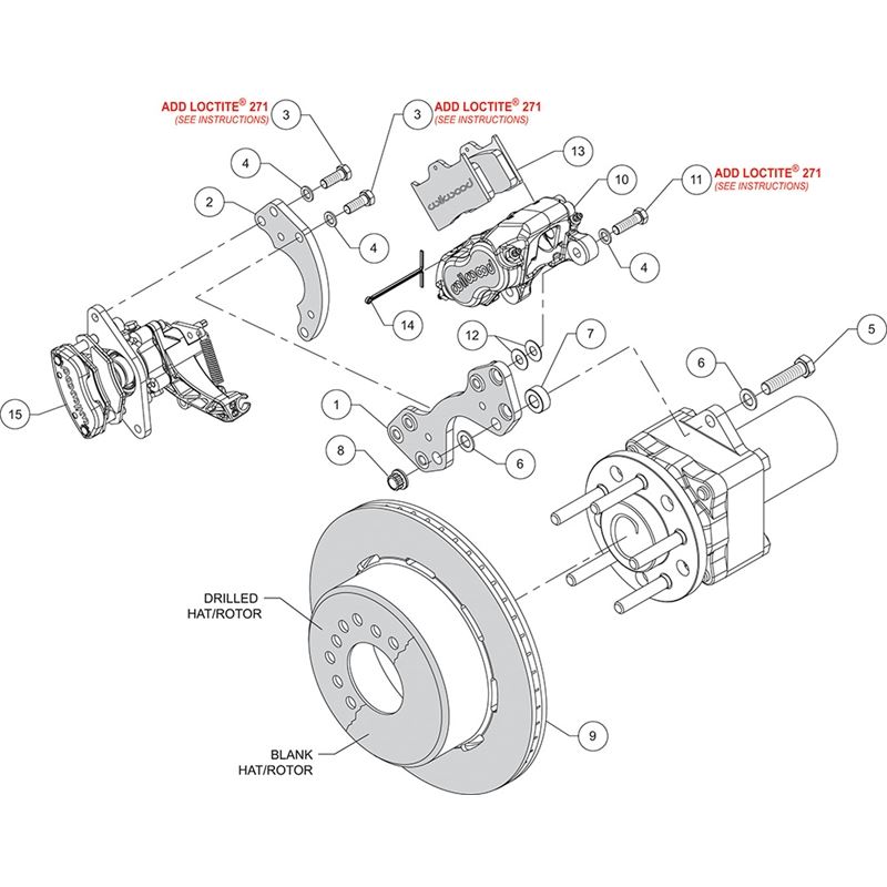 Forged Dynalite-MC4 Rear Parking Brake Kit