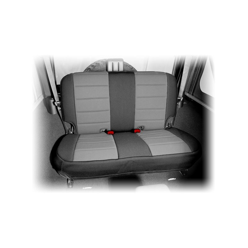 Neoprene Rear Seat Cover, Black/Gray; 07-16 Jeep W