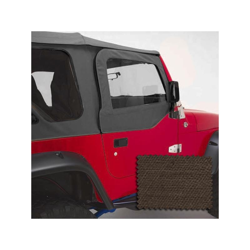 Upper Soft Door Kit, Khaki Denim; 97-06 Jeep Wrang