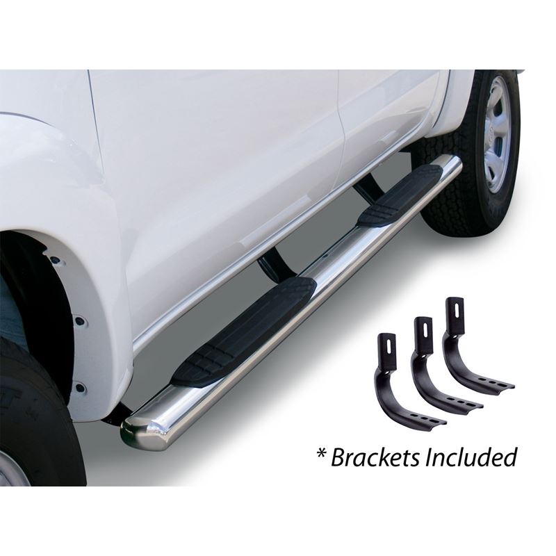 4" OE Xtreme SideSteps Kit - Stainless + 4 Br
