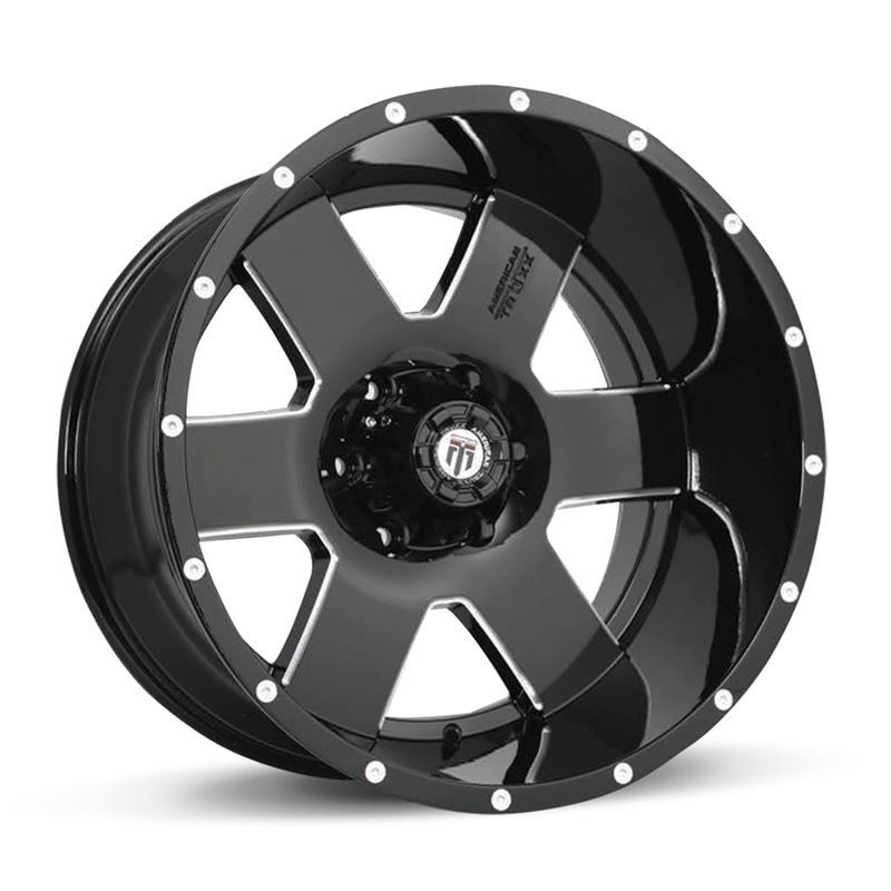 AT155-18991M-12 ARMOR (AT155) BLACK/MILLED 18X9 8-