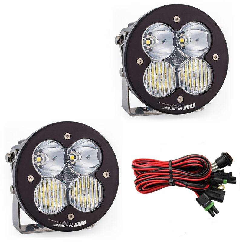 LED Light Pods Driving Combo Pattern Pair XL R 80