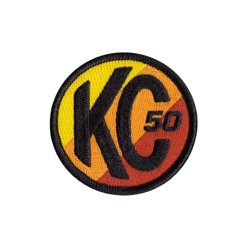 Patch Embroidered KC Racer Logo Round Hook Loop 2.
